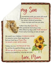 To My Son I'll Love You Till My Days Are Done Sherpa Fleece Blanket - 50" x 60" front