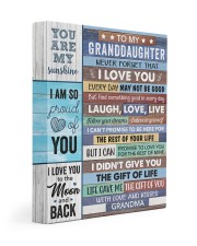 Never Forget That I Love U Grandma-Granddaughter 11x14 Gallery Wrapped Canvas Prints front