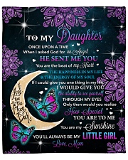 Purple Flower Once Upon A Time Mom To Daughter Fleece Blanket - 50" x 60" front