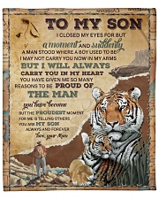 Mom To Son Tiger I Closed My Eyes For But A Moment Fleece Blanket - 50" x 60" front