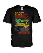 Daddy You Are My Favorite Superhero - For Dad V-Neck T-Shirt tile
