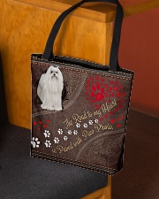 Maltese-dog-the-road-to-my-heart All-over Tote aos-all-over-tote-lifestyle-front-02