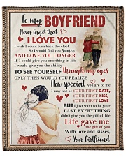 Never Forget I LoveU Young-Old Couple To Boyfriend Fleece Blanket - 50" x 60" front
