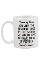 You are the luckiest boss in the world Custom Mug back