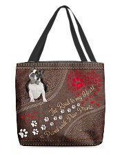 Boston-Terrier-dog-the-road-to-my-heart All-over Tote front