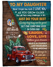 Red Truck Christmas Tree Daughter Laugh love live Large Fleece Blanket - 60" x 80" front