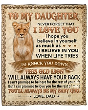 Never Forget That I Love You-Lion Dad To Daughter Fleece Blanket - 50" x 60" front