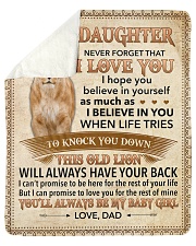 Never Forget That I Love You-Lion Dad To Daughter Sherpa Fleece Blanket - 50" x 60" thumbnail