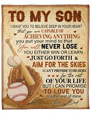 I Want U Believe Deep In Heart Baseball Dad To Son Fleece Blanket - 50" x 60" front