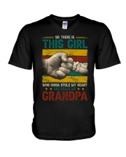 This Girl Who Kinda Stole My Heart - For Grandpa V-Neck T-Shirt tile