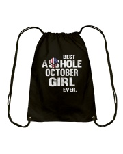 Best asshole October girl Drawstring Bag tile