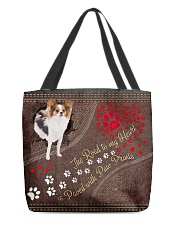 Papillon-dog-the-road-to-my-heart All-over Tote front