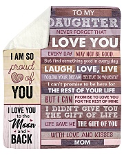 Never Forget That I Love You Mom To Daughter Sherpa Fleece Blanket tile