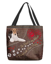 Fox-Terrier-dog-the-road-to-my-heart All-over Tote front