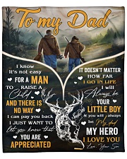 It's Not Easy For A Man To Raise A Child - To Dad Fleece Blanket - 50" x 60" front