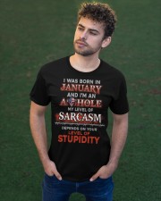 birthday sarcasm January Classic T-Shirt apparel-classic-tshirt-lifestyle-front-43