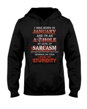 birthday sarcasm January Hooded Sweatshirt tile