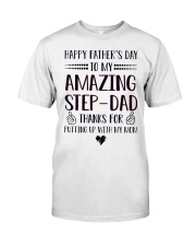 Happy Fathers Day To Amazing StepDad Classic T-Shirt front