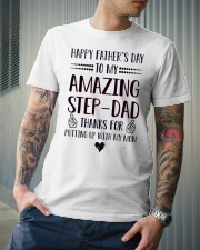Happy Fathers Day To Amazing StepDad Classic T-Shirt lifestyle-mens-crewneck-front-6