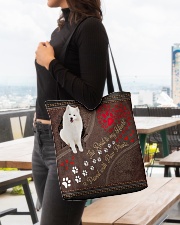 American-Eskimo-dog-the-road-to-my-heart All-over Tote aos-all-over-tote-lifestyle-front-04
