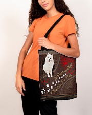 American-Eskimo-dog-the-road-to-my-heart All-over Tote aos-all-over-tote-lifestyle-front-07