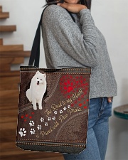American-Eskimo-dog-the-road-to-my-heart All-over Tote aos-all-over-tote-lifestyle-front-09