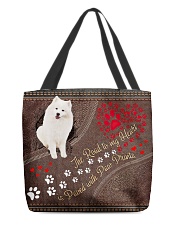 American-Eskimo-dog-the-road-to-my-heart All-over Tote front