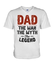 Dad The Man The Myth The Legend - For Dad V-Neck T-Shirt tile