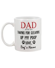 Personalized Name funny Dog Dad Cleaning poop Mug back