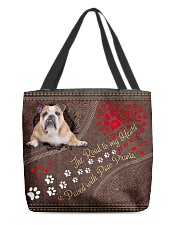 American-Bulldog-the-road-to-my-heart All-over Tote back