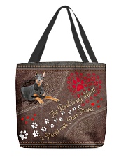 Doberman-Pinscher-dog-the-road-to-my-heart All-over Tote front
