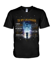 Grandson Lion Promise To love You For The Rest V-Neck T-Shirt tile