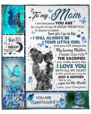 You'll Always Be My Loving Mother To Mom Butterfly Fleece Blanket - 50" x 60" front