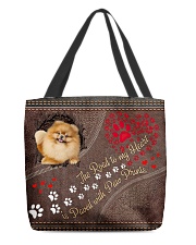 Pomeranian-dog-the-road-to-my-heart All-over Tote back