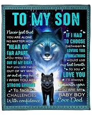 Never Feel That U Are Alone Wolf Dad To Son Fleece Blanket - 50" x 60" front