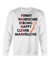 Father Funny Handsome Strong Clever Crewneck Sweatshirt tile
