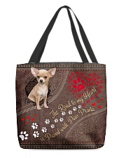 Chihuahua-dog-the-road-to-my-heart All-over Tote front