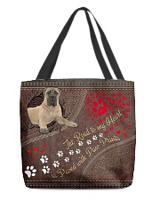 Bullmastiff-dog-the-road-to-my-heart All-over Tote front