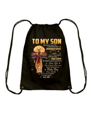 Be Brave Have Courage Love Life - Lion Mom To Son Drawstring Bag tile