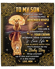 Be Brave Have Courage Love Life - Lion Mom To Son Fleece Blanket - 50" x 60" front