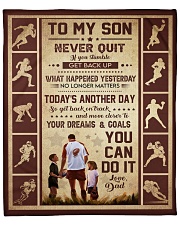 Never Quit If U Stumble Get Back Up Dad To Son Fleece Blanket - 50" x 60" front