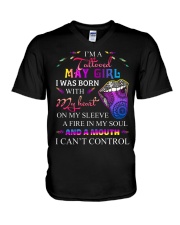 TATTOO CONTROL MOUTH May V-Neck T-Shirt tile