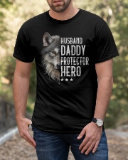 Wolf Husband Daddy Protector Hero - For Husband Classic T-Shirt apparel-classic-tshirt-lifestyle-front-53