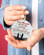 Never Forget That I Love You - Mom To Daughter Circle ornament - single (porcelain) aos-circle-ornament-single-porcelain-lifestyles-01