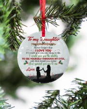 Never Forget That I Love You - Mom To Daughter Circle ornament - single (porcelain) aos-circle-ornament-single-porcelain-lifestyles-07