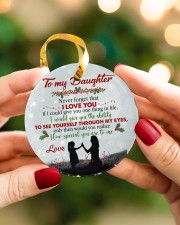 Never Forget That I Love You - Mom To Daughter Circle ornament - single (porcelain) aos-circle-ornament-single-porcelain-lifestyles-08