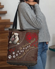 The Road To My Heart Is Paved With Paw Bulldog All-over Tote aos-all-over-tote-lifestyle-front-09