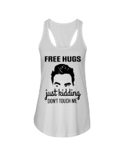 Frees Hugs Just Kidding Don't Touch Me Ladies Flowy Tank tile