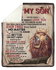 Dad To Son Ever Failed No Matter -Lion Sherpa Fleece Blanket tile