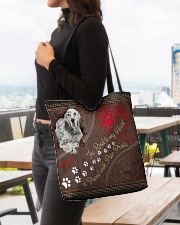 English-Setter-dog-the-road-to-my-heart All-over Tote aos-all-over-tote-lifestyle-front-04